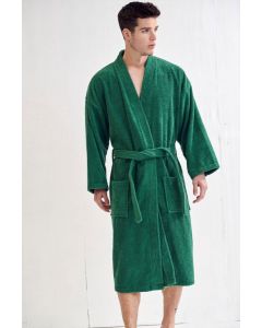 Men's Terry Forest Green Bathrobe (One Size)